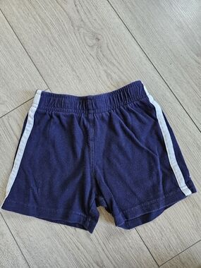 The Children's Place Navy Blue Sport Shorts White Stripes 12-18M / Short Sport🩷